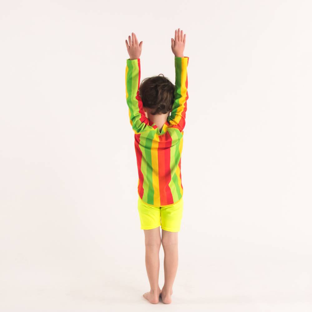 Neon Swim Rash Vest - Traffic Light