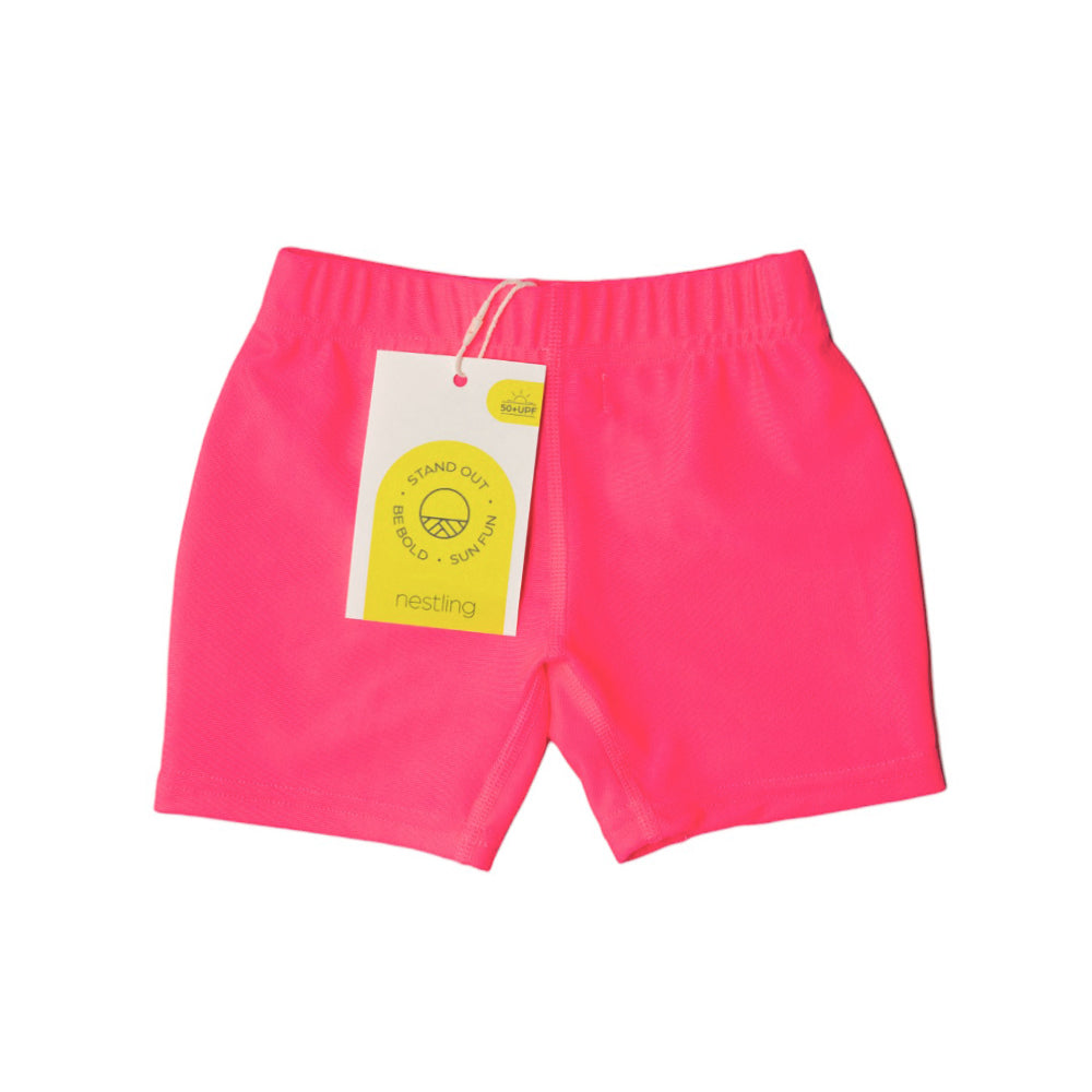 Neon Swim Shorts - Neon Pink