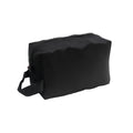 Black travel packing organiser on a white background