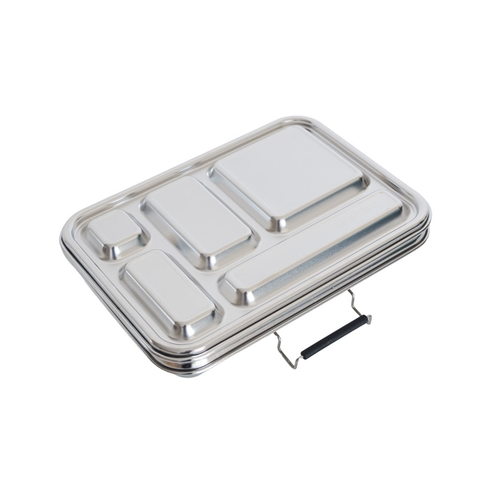 Lunchbox showing open latch on a white background