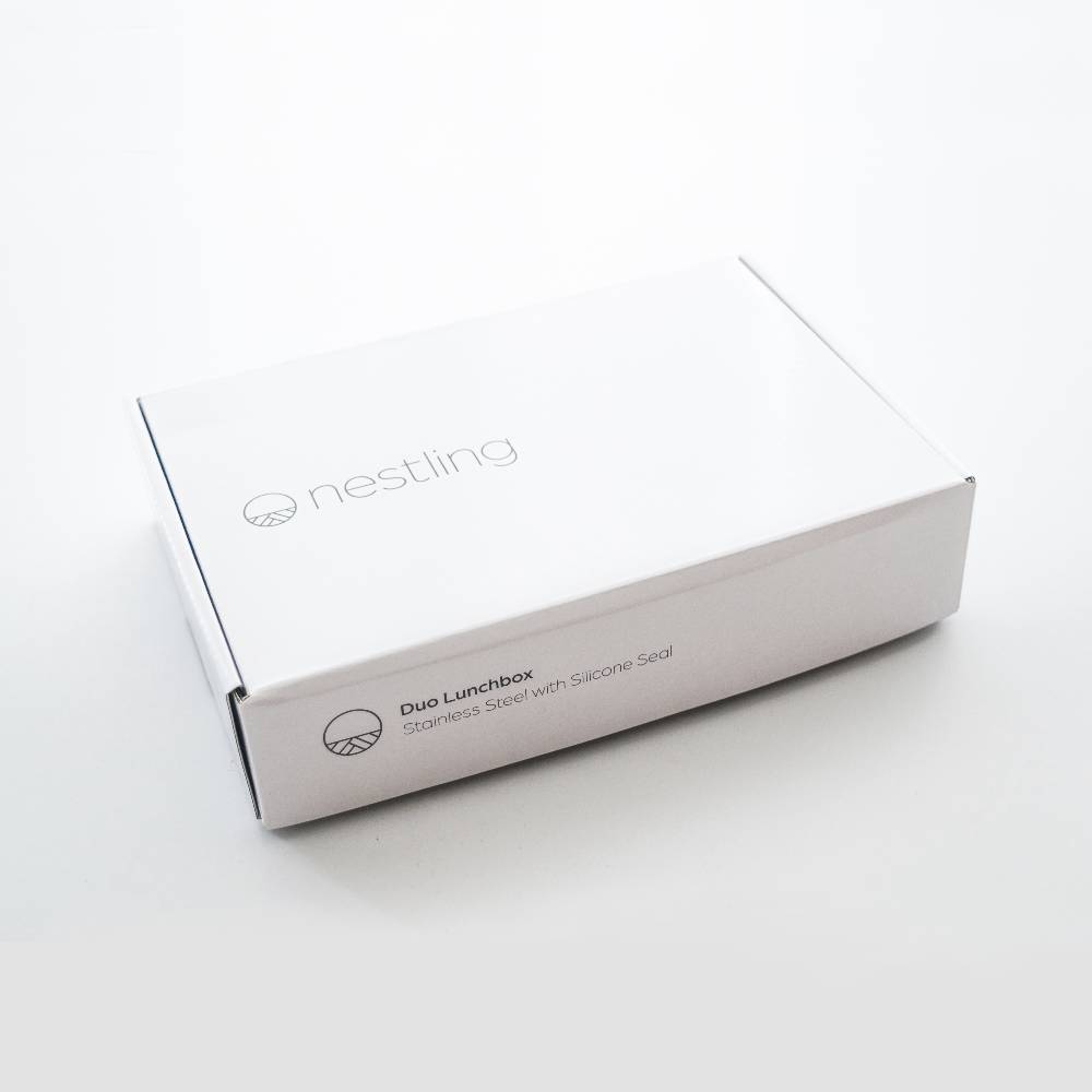 Stainless Steel Duo Bento Box - Clear