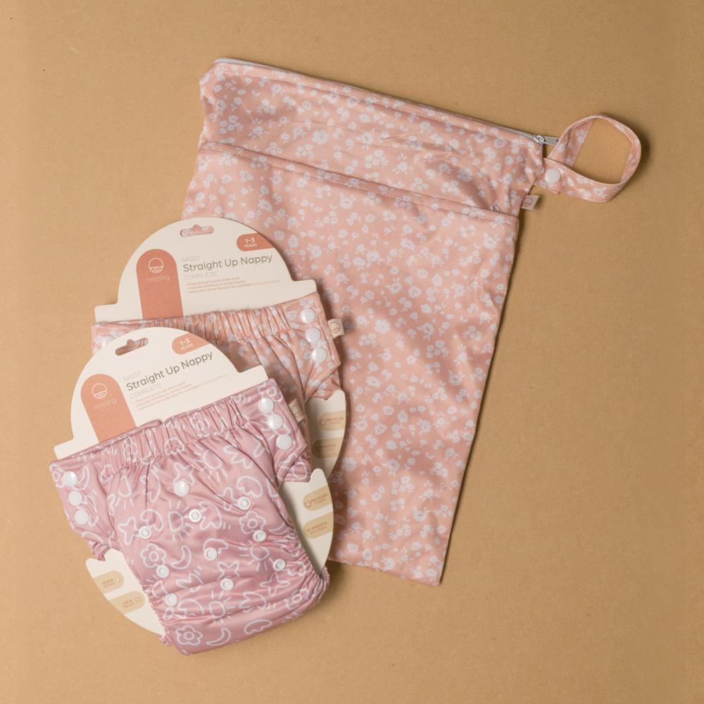 Nappy Trial Pack - Straight Up Nappy 2pk - Pink