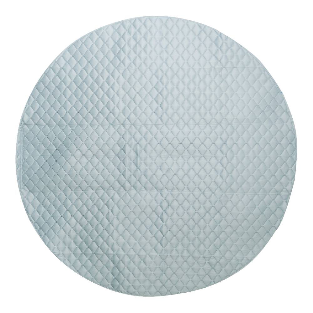 sage green waterproof children's play mat on white background