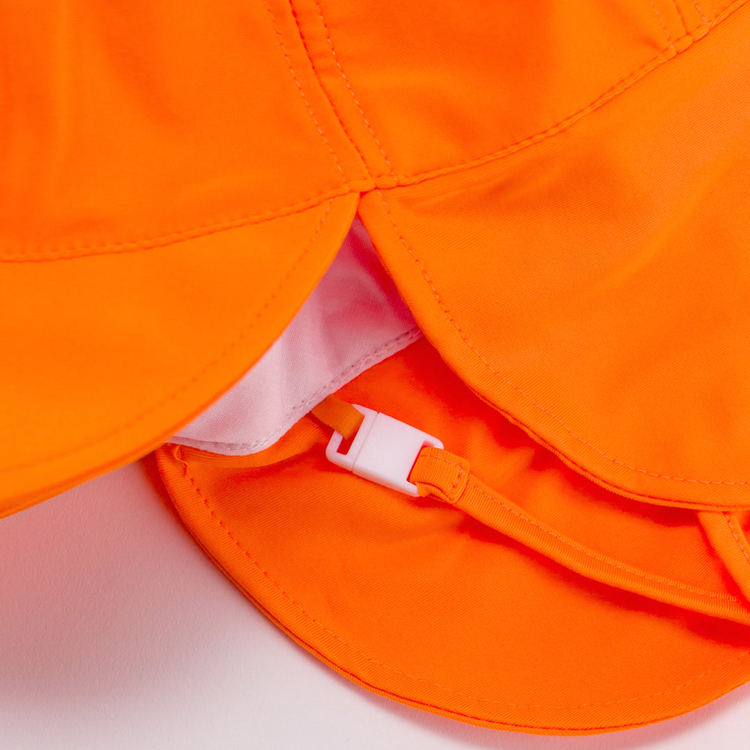 Neon Swim Legionnaire Sun Hat - Neon Orange