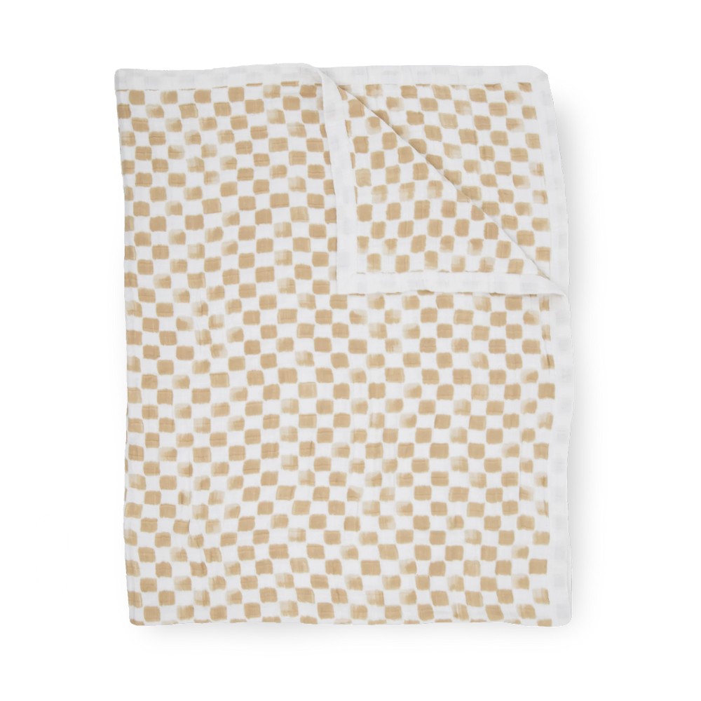 Muslin Quilted Throw Blanket - Adobe Checker