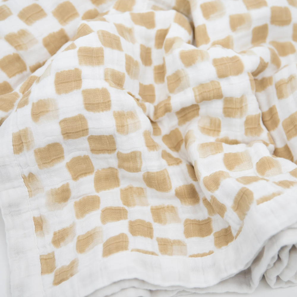 Muslin Quilted Throw Blanket - Adobe Checker