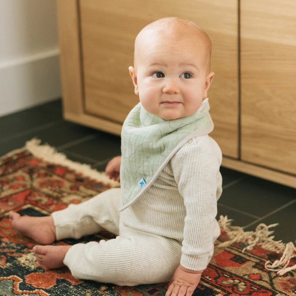 Cotton Muslin Fleece Bandana Bib - 4pk - Adobe Checker
