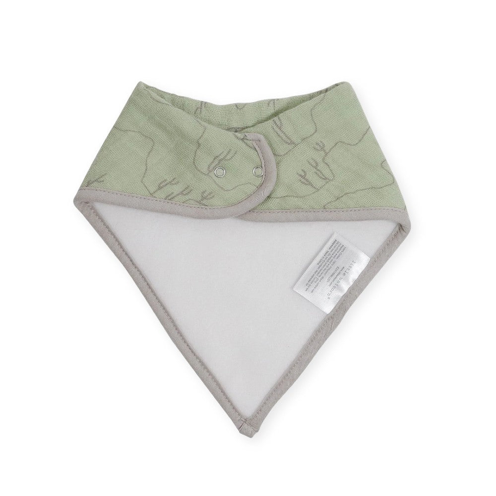 Cotton Muslin Fleece Bandana Bib - 4pk - Adobe Checker