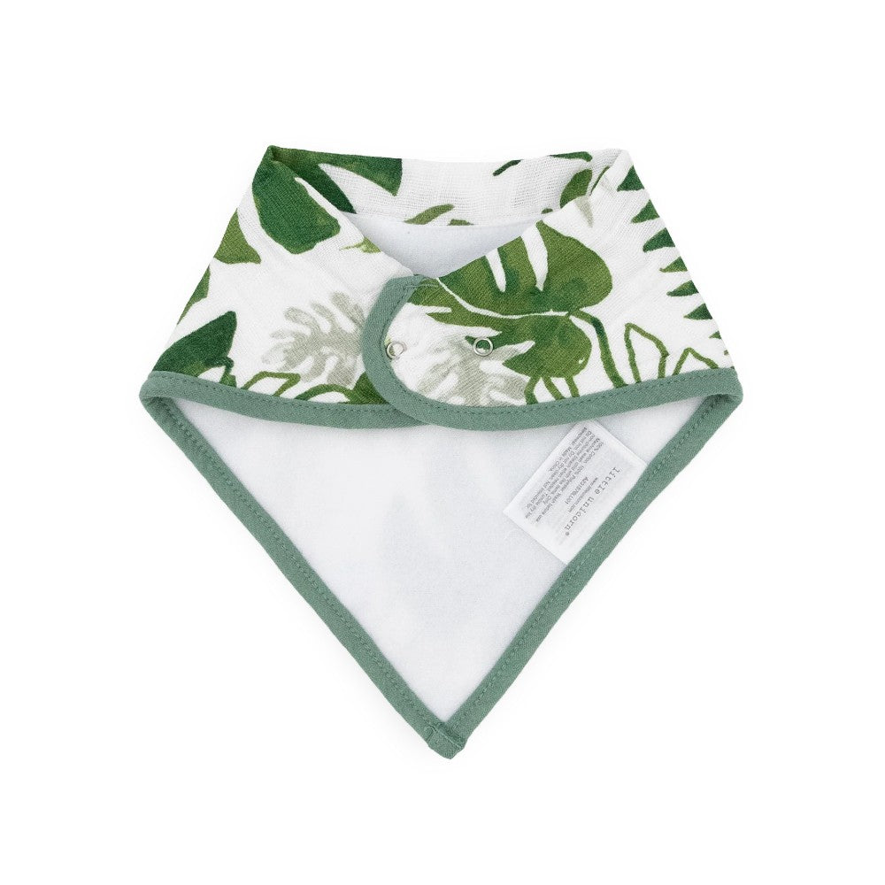 Cotton Muslin Fleece Bandana Bib - 4pk - Dino Friends