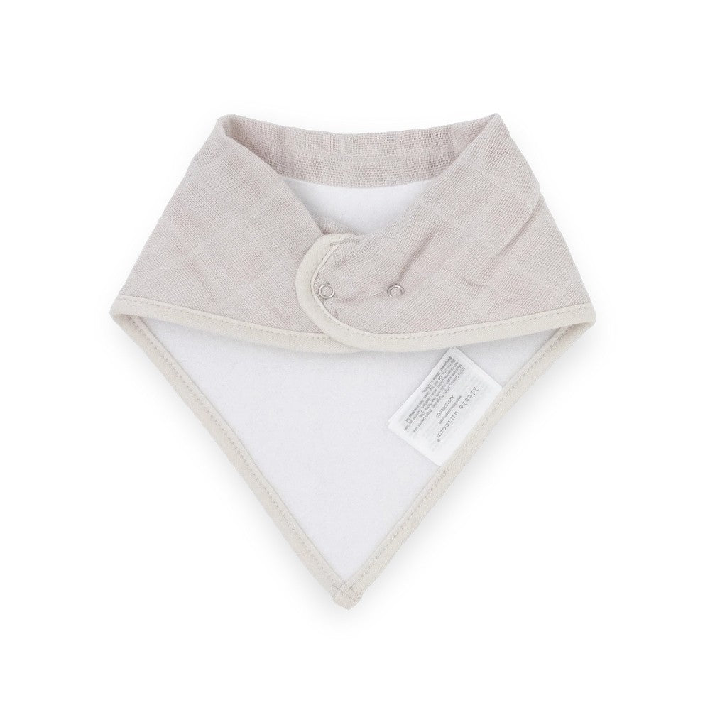 Cotton Muslin Fleece Bandana Bib - 4pk - Mauve Stripe