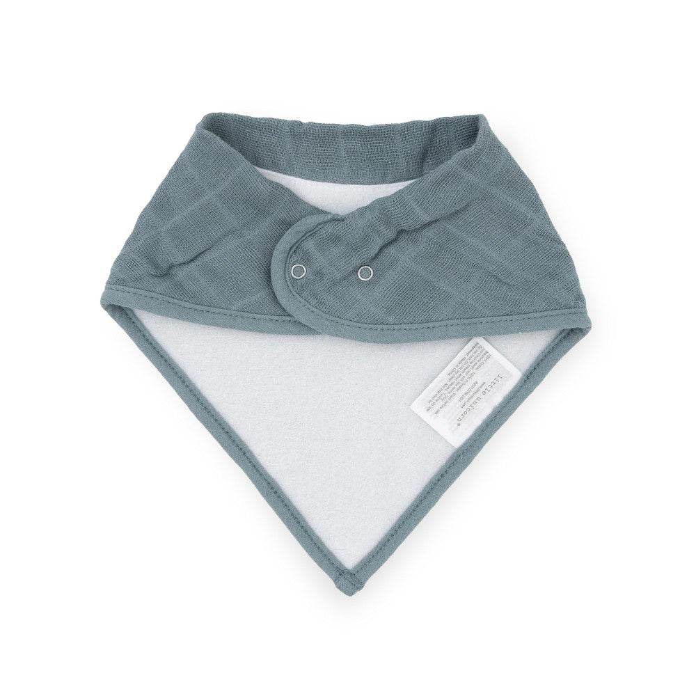 Cotton Muslin Fleece Bandana Bib - 4pk - Sea