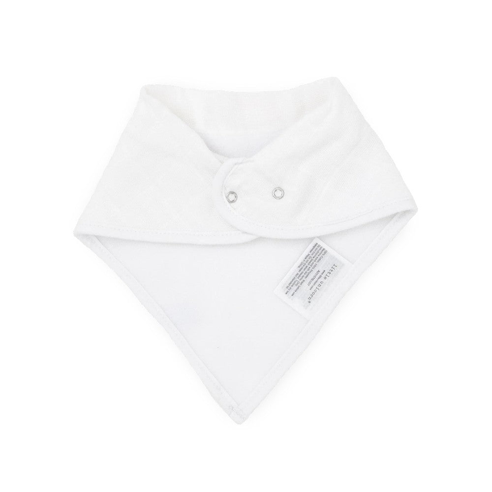 Cotton Muslin Fleece Bandana Bib - 4pk - Taupe Cross