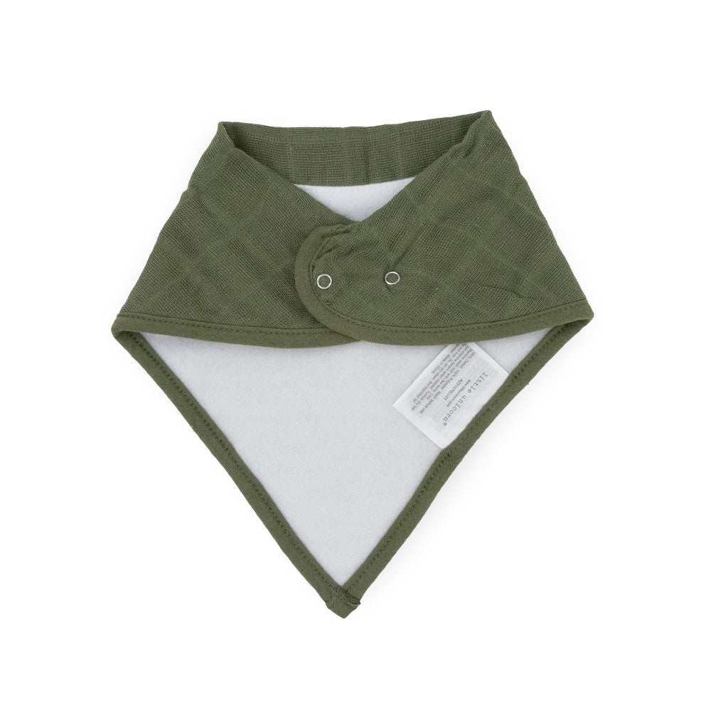 Cotton Muslin Fleece Bandana Bib - 4pk - Watercolour Rose