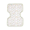 Muslin Burp Cloth - Garden Bees on a white background. 