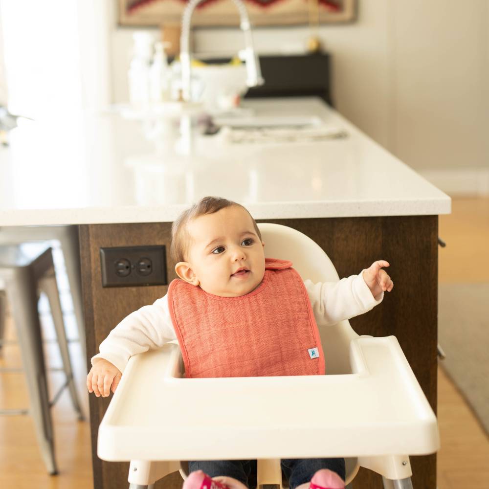 Muslin Classic Bib 3pk - Rose Petal