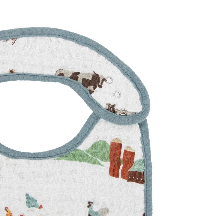 Muslin Classic Bib 3pk - Farmyard