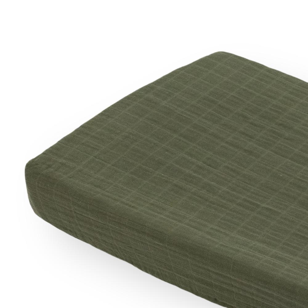 Muslin Changing Pad Cover / Bassinet Sheet - Fern