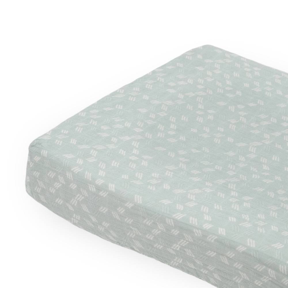 Muslin Changing Pad Cover / Bassinet Sheet - Misty Field