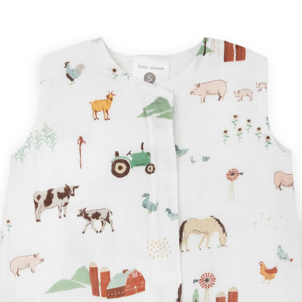 1.0 Muslin Sleeping Bag - Farmyard