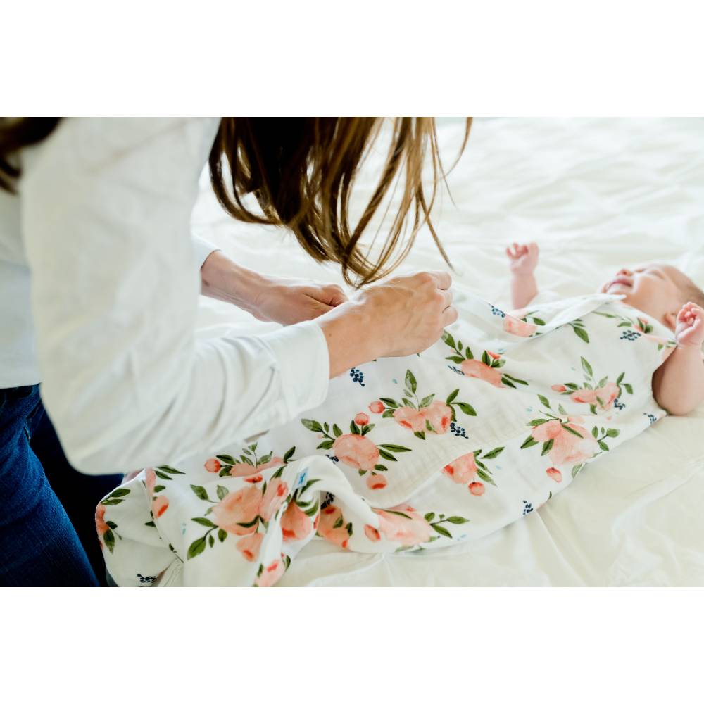 1.0 Muslin Sleeping Bag - Watercolour Roses