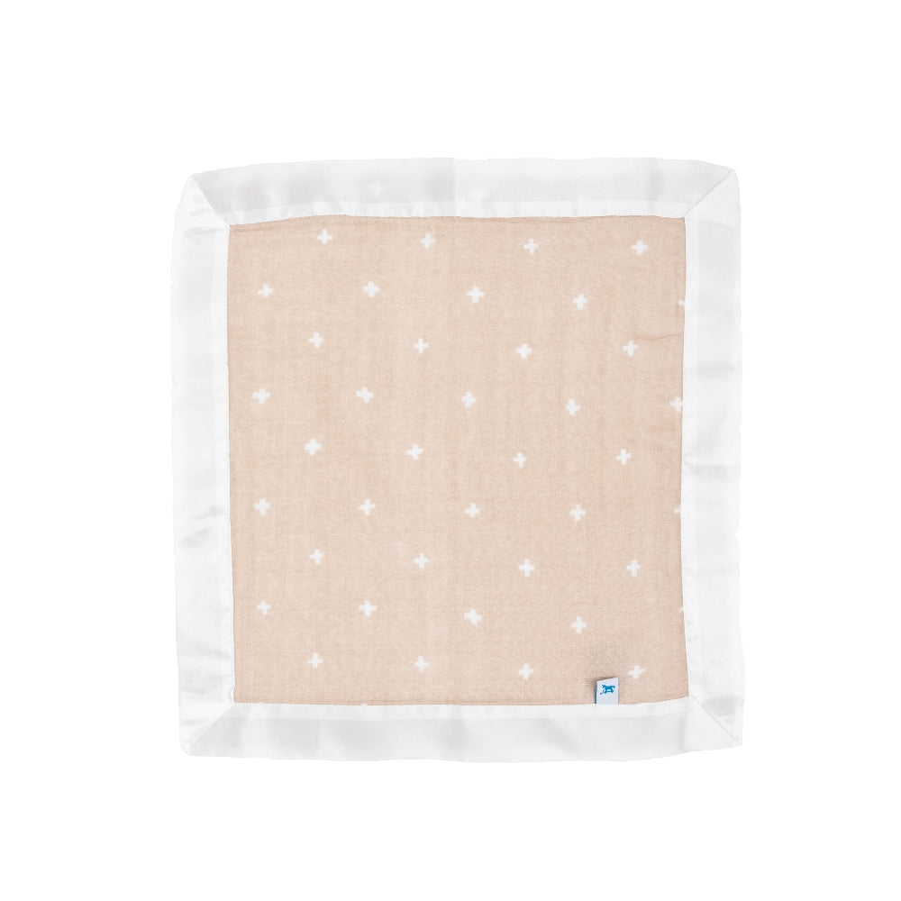 Muslin Security Blanket 3pk - Taupe Cross