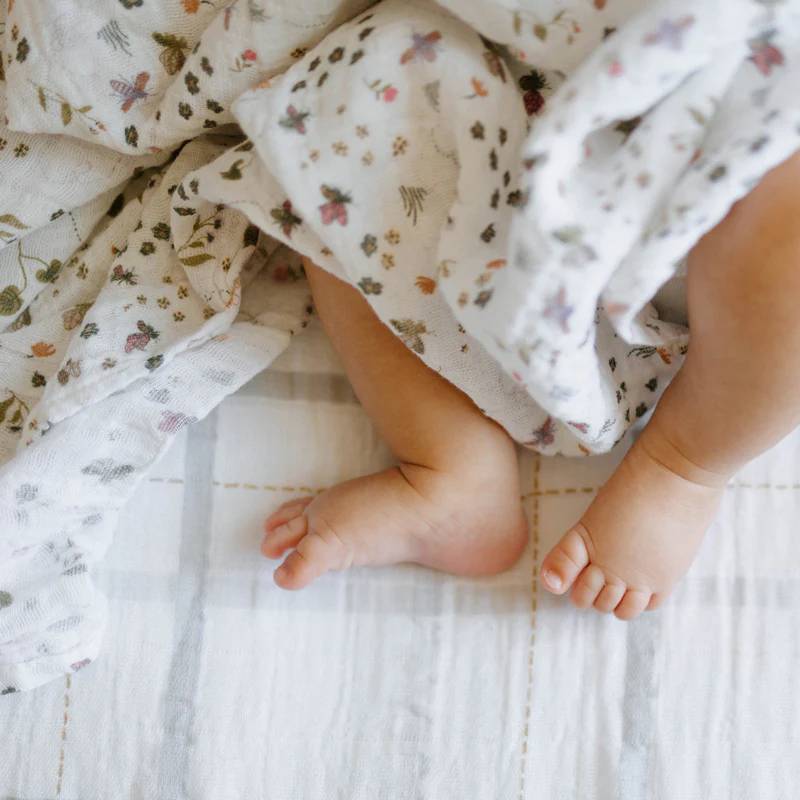 Muslin Swaddle Gift Set  - Garden Bees