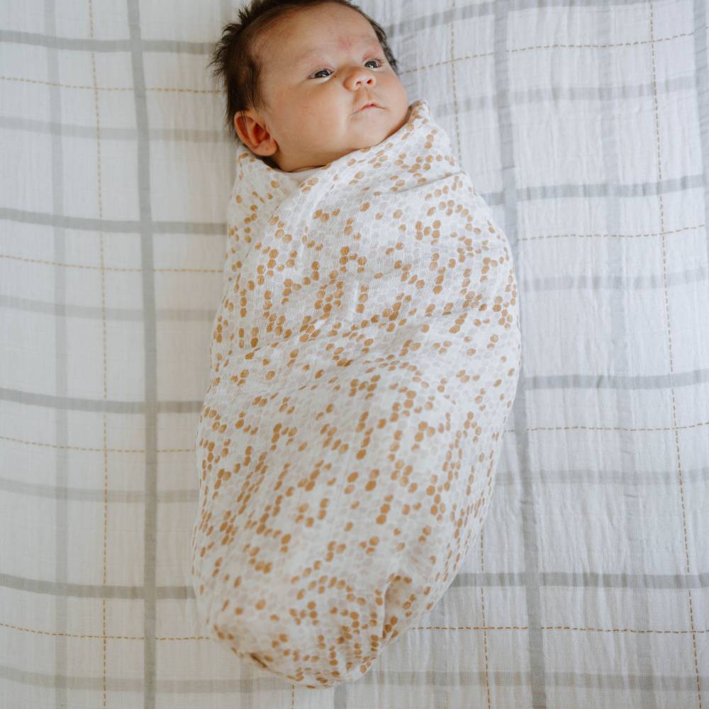 Muslin Swaddle Gift Set  - Garden Bees