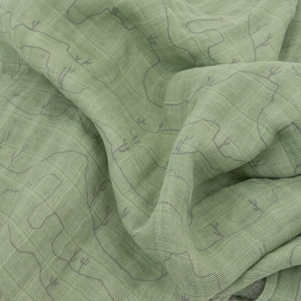 Muslin Swaddle Wrap - Cactus Lines