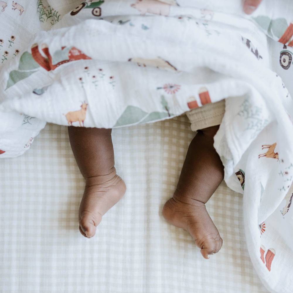 Muslin Swaddle Wrap - Farmyard