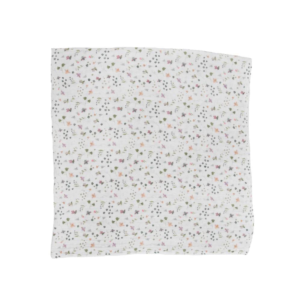 Muslin Swaddle Wrap - Garden Bees