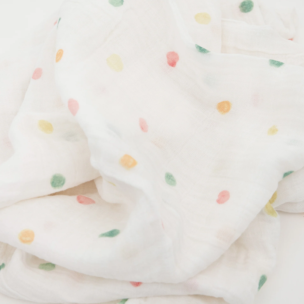 Muslin Swaddle Wrap - Party Dots