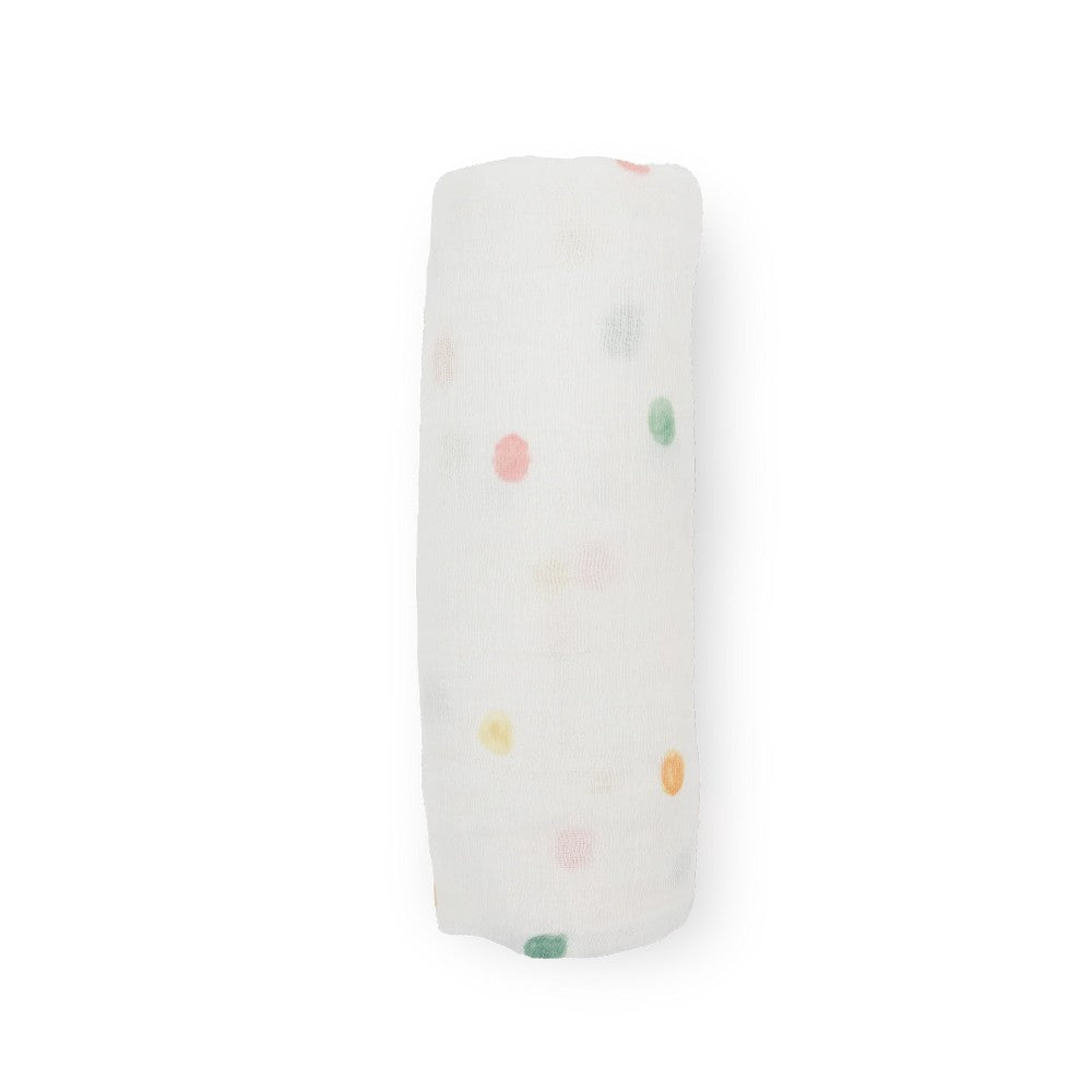 Muslin Swaddle Wrap - Party Dots