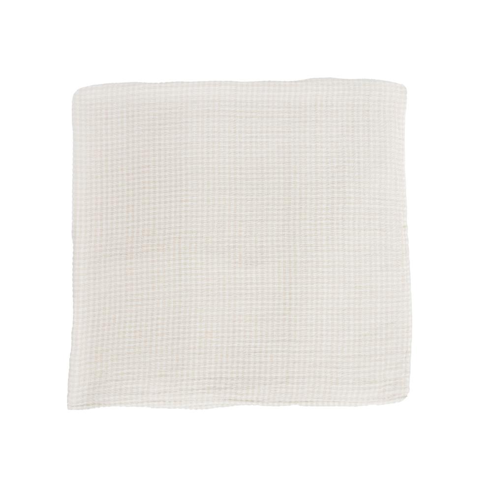 Muslin Swaddle Wrap - Tan Gingham