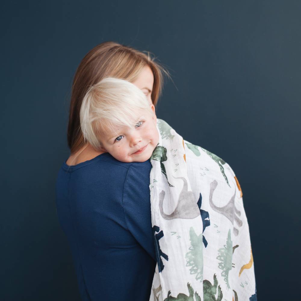 Muslin Swaddle Wrap - Dino Friends