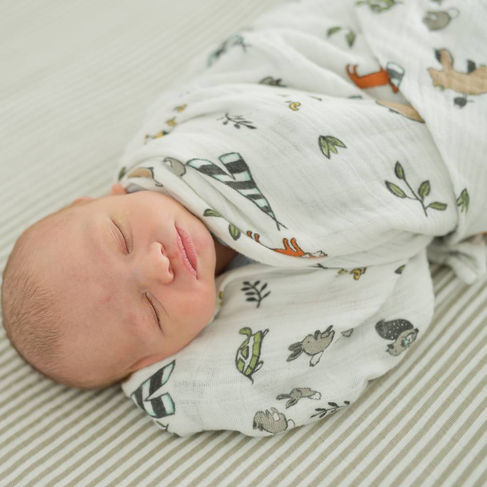 Muslin Swaddle Wrap - Forest Friends