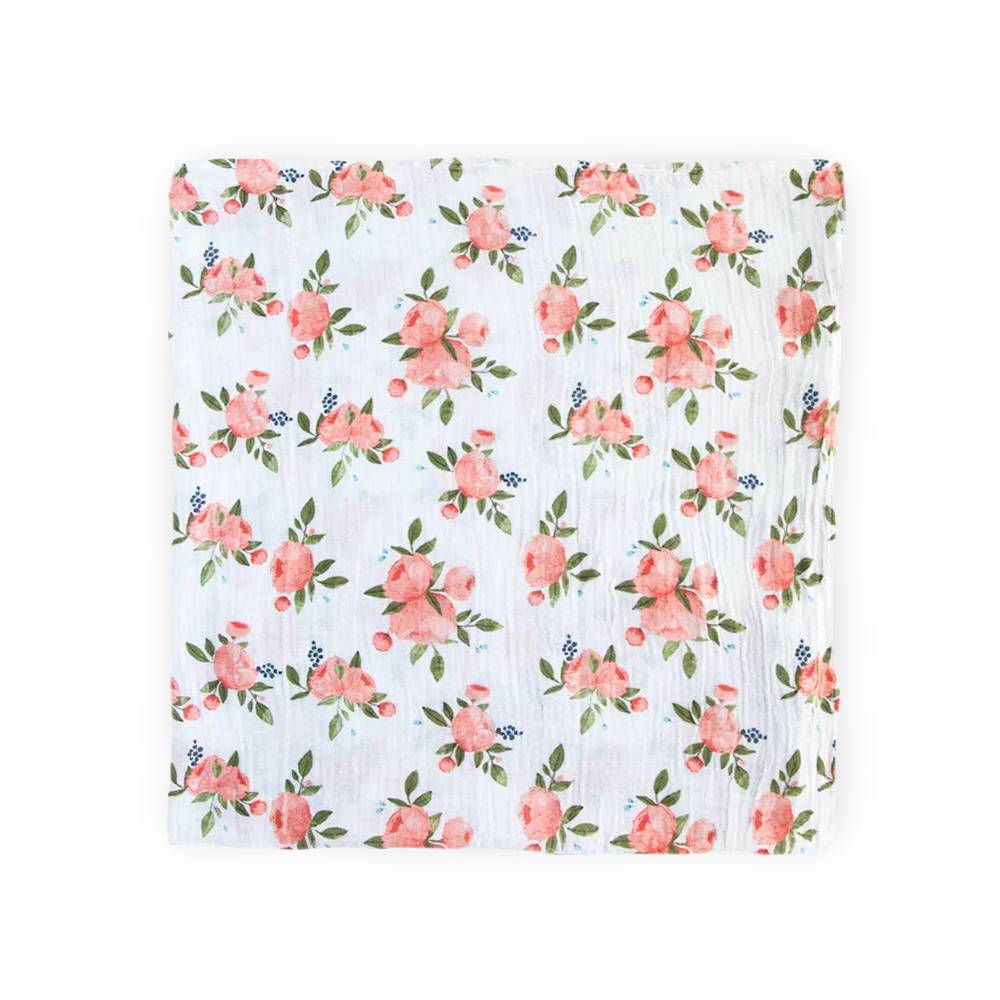 Muslin Swaddle Wrap - Watercolour Roses