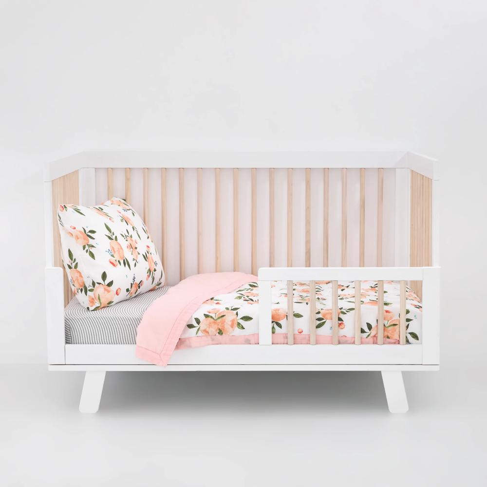 Muslin Cot Bedding Set - Watercolour Roses Grande