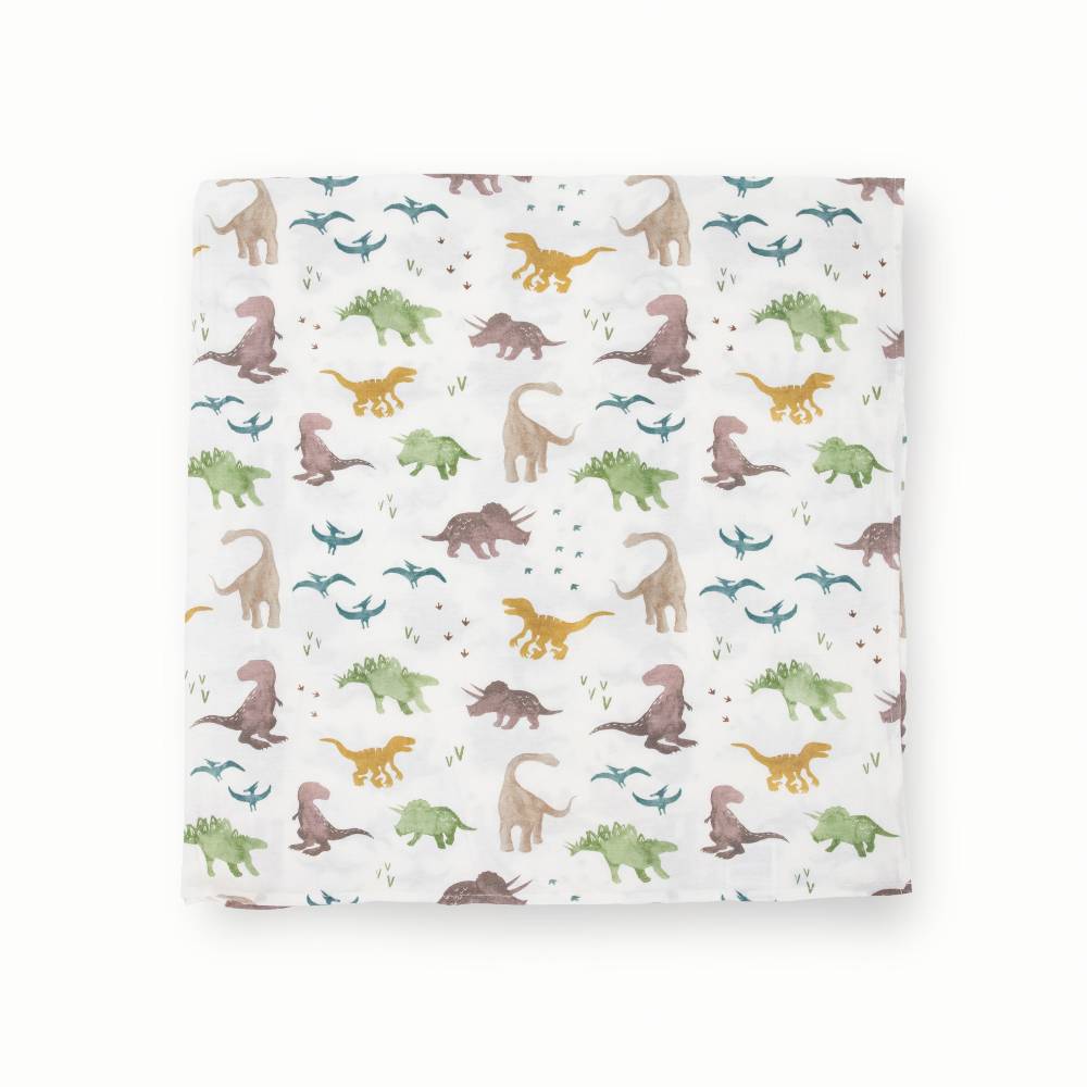 Stretch Knit Single Swaddle - Dino Pals
