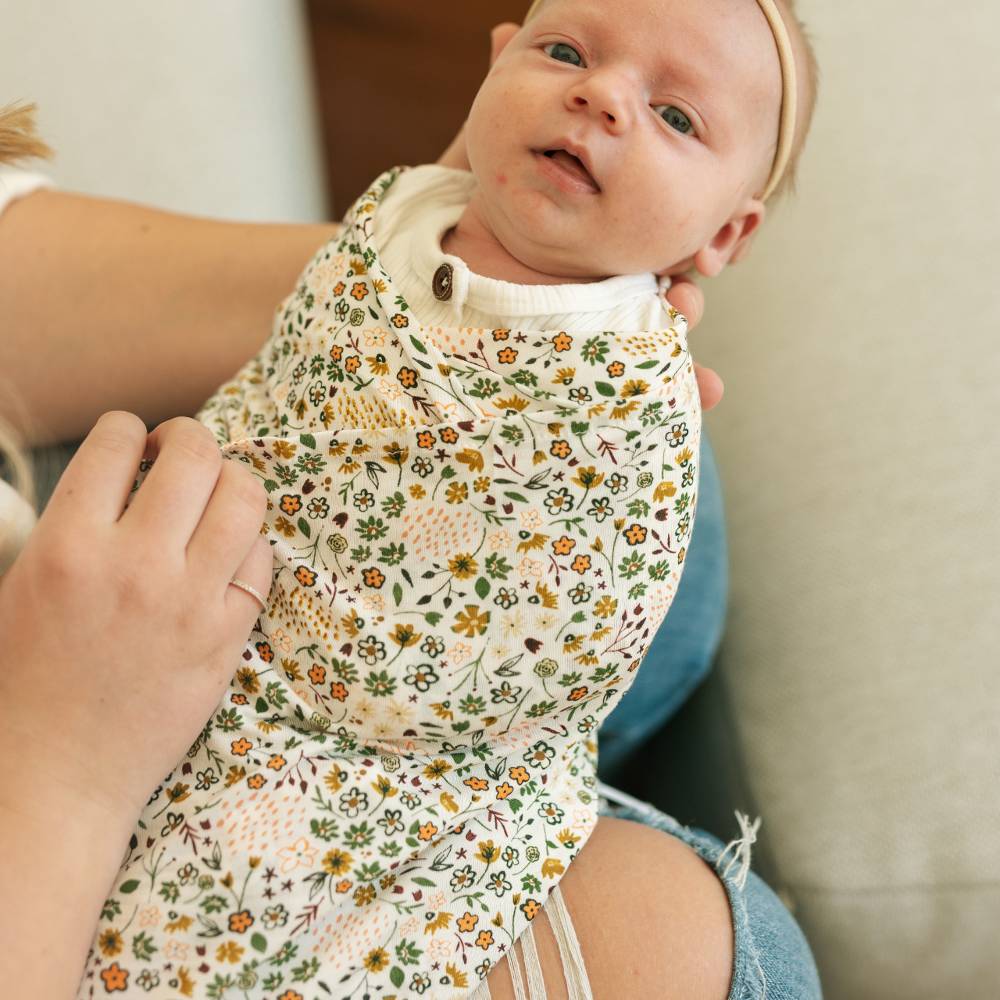 Stretch Knit Single Swaddle - Pressed Petals