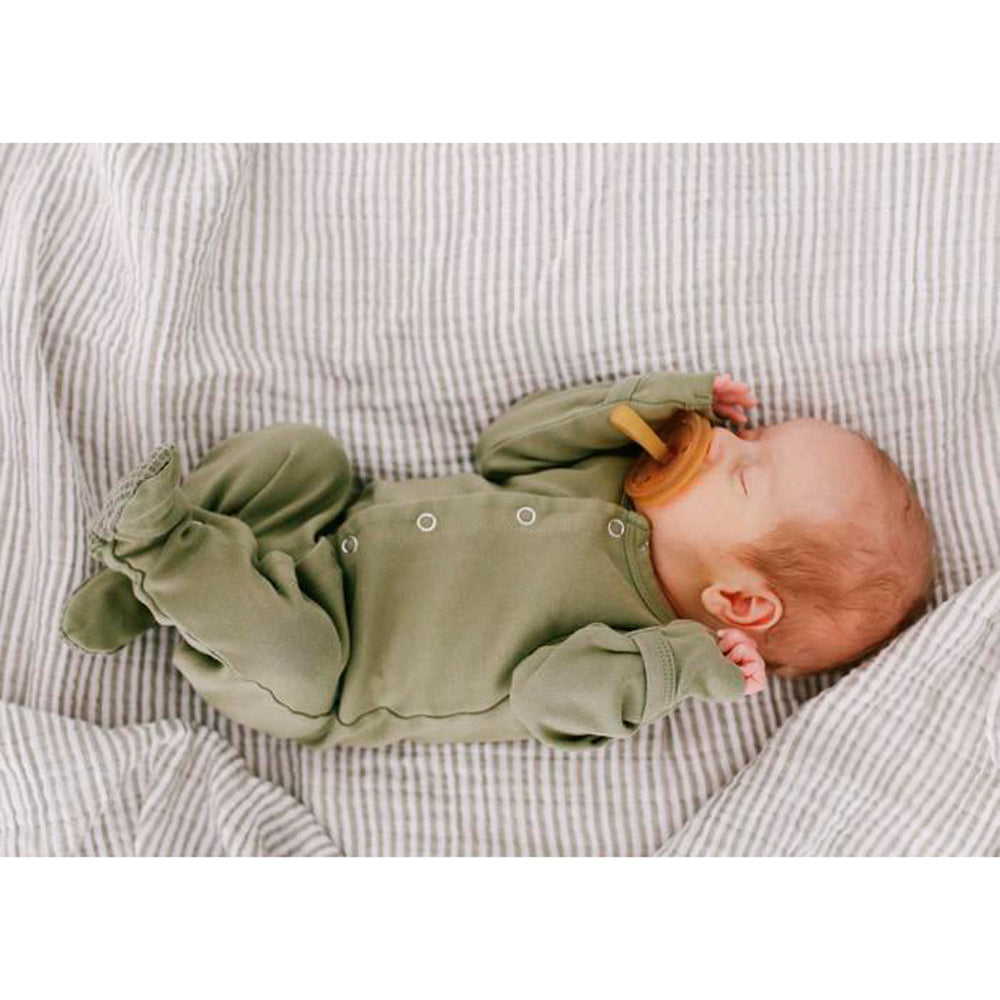 Muslin Swaddle Wrap - Grey Stripe