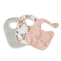 Muslin Classic Bib 3pk - Watercolour Roses