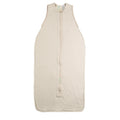 Beige merino baby sleeping bag on a white background