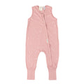 Pink baby onesie with white star pattern on a white background