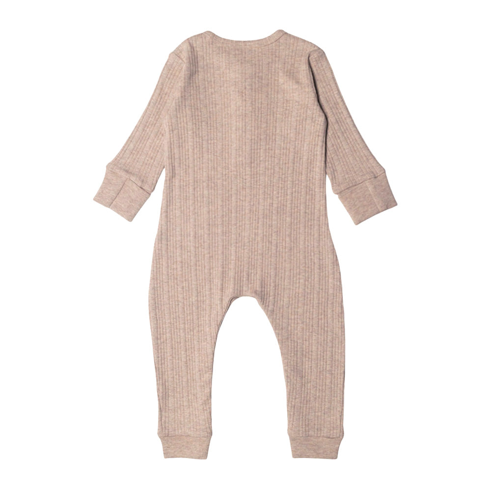 Merino Cotton Henley Suit - Dune Marl