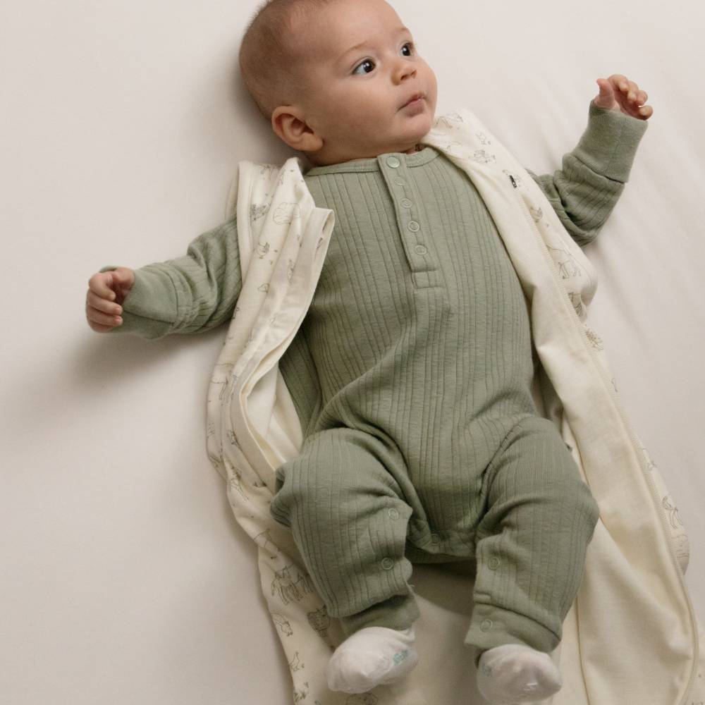 Merino Cotton Henley Suit - Flax Marl