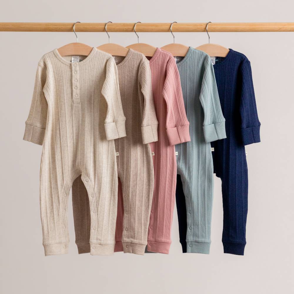 Merino Cotton Henley Suit - Dusk Marl