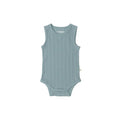 Tide merino woolbabe sleeveless bodysuit on a white background