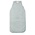 Striped baby sleeping bag on a white background