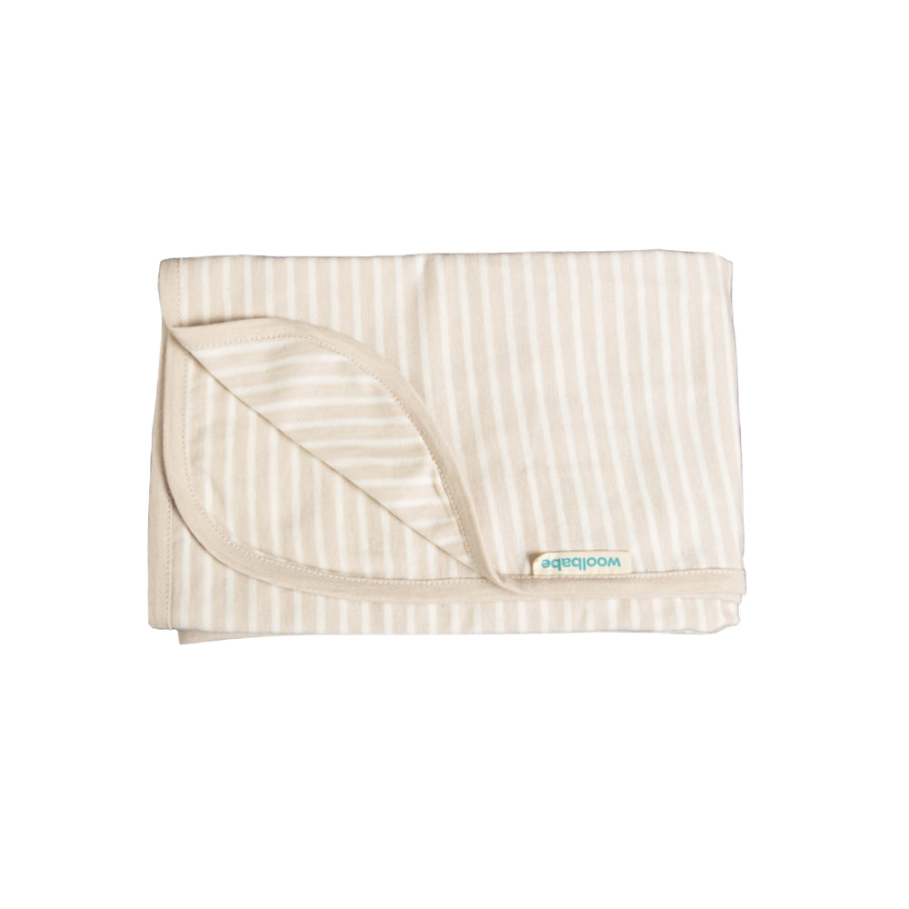 Merino Cotton Swaddle Blanket - Dune