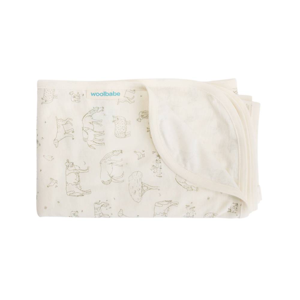 Merino Cotton Swaddle/Blanket - Farmyard